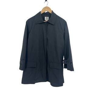 Renfrew Black Classic Lightweight Swing Overcoat Small Made USA Water Resistant